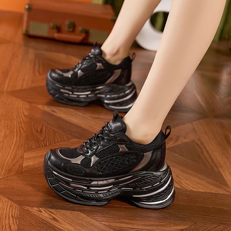 厚底老爹鞋女2025秋季新款百搭内