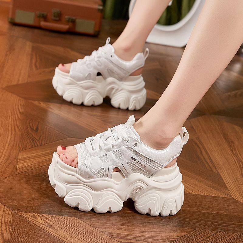 厚底凉鞋女2025夏季新款镂空增高