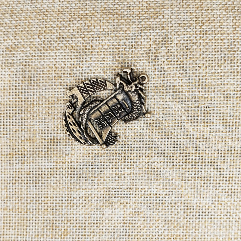 黄铜做旧一帆风顺创意钥匙扣挂件万事皆顺招财吊坠小铜器货源