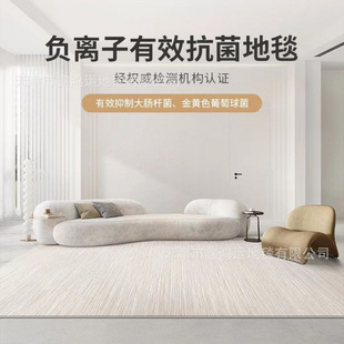 极简轻奢地毯客厅别墅环保高级沙发茶几毯现代简约卧室床边毯 意式