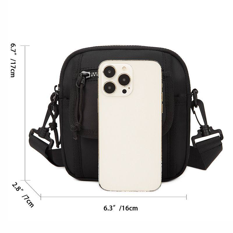 日系工装多扣袋斜挎包ins百搭单