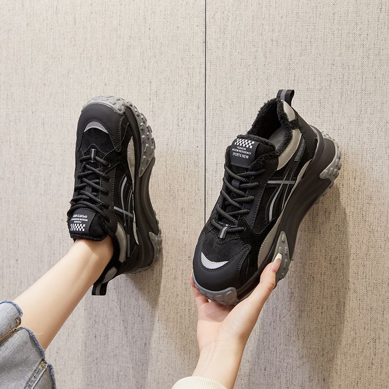 2024秋冬新款老爹鞋女学生运动鞋