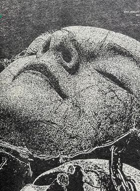 ARTIE男装丨水洗复古人面骷髅数码印花T恤 潮牌磨边做旧短袖T恤男