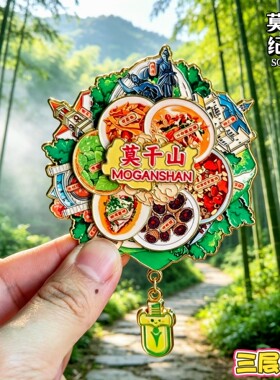 莫干山可转动文创冰箱贴伴手礼