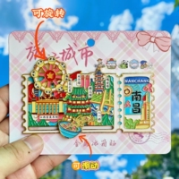 南昌票根可转动金属冰箱贴文创纪念品旋转南昌之星滕王阁伴手礼物