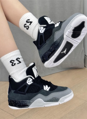 耐克AIR JORDAN 4 RETRO RMSTD大童舒适耐磨中帮篮球鞋FQ8213-002