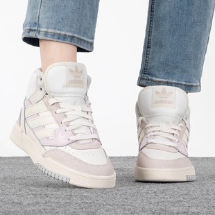 W女子运动休闲高帮耐磨板鞋 正品 STEP HR1418 阿迪达斯DROP