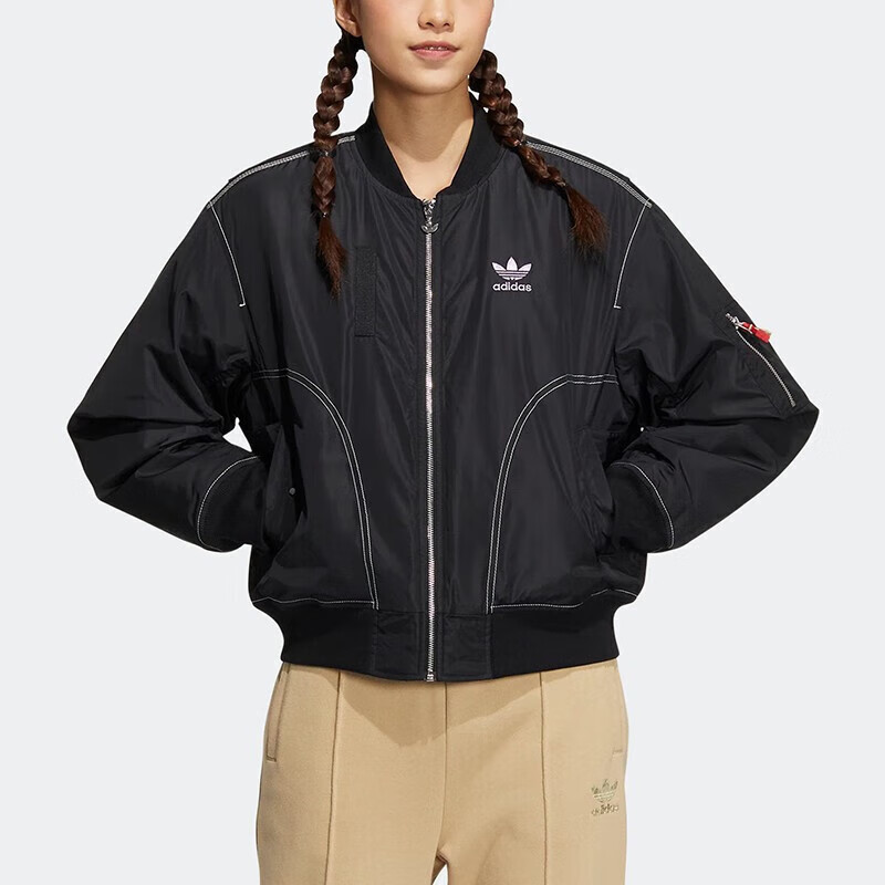 正品阿迪达斯PF JKT PAD W三叶草女子运动休闲夹克棉服HY7278