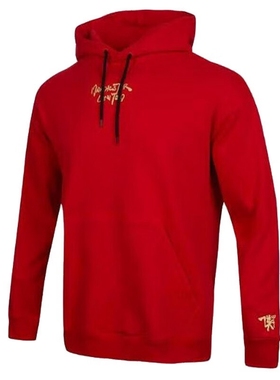 正品阿迪达斯MUFC CN HOOD男子卫衣连帽针织足球运动套头衫HT1992