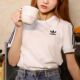 TEE三叶草女子运动休闲纯棉短袖 STRIPES T恤GN2913 阿迪达斯3 正品