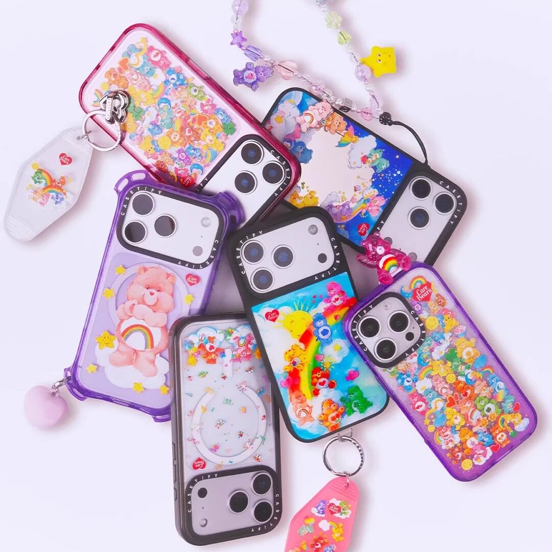 现货CASETiFY联名Care Bears爱心熊手机壳适用苹果iPhone17ProMax/Air/16/15/14/13Plus镜面磁吸保护套可爱潮