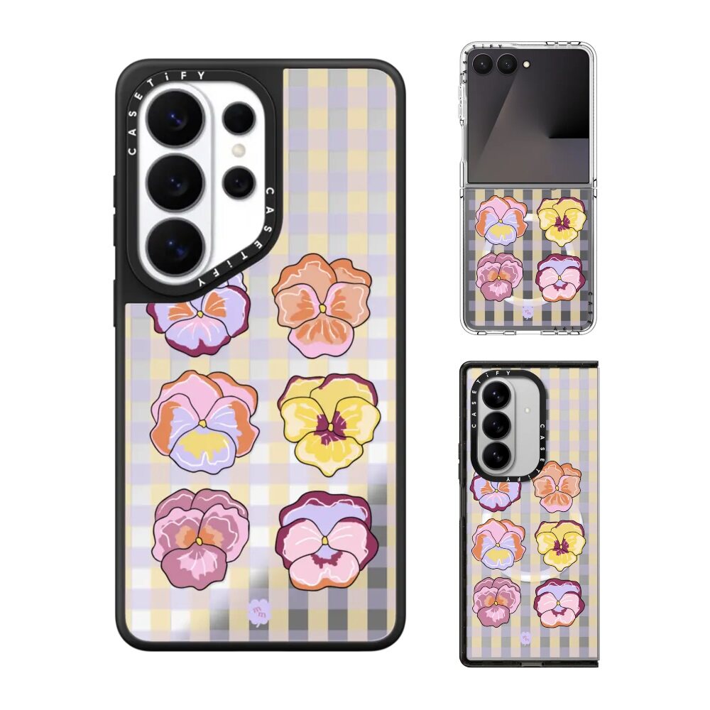 现货CASETiFY插画家Megan McKean三色堇野餐手机壳适用samsung三星S26/25/24Ultra+Z Flip/Fold7/6磁吸保护套