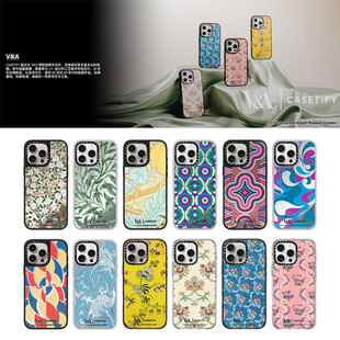 现货CASETiFY联名V&A博物馆适用苹果iPhone16ProMax磁吸手机壳15/14/13/12限量款工艺洛可可几何艺术保护套潮