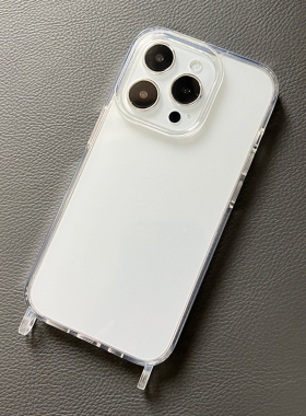 替换透明带挂耳手机壳适用苹果iPhone16 pro max可挂绳子15/1413链条12全包防摔抗震可挂绳斜挎背带保护套