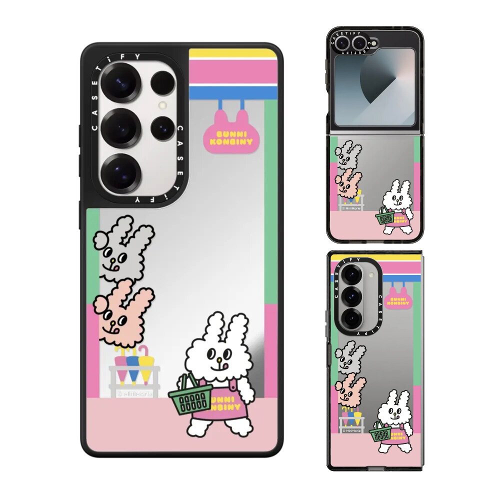 现货CASETiFY艺术家Bunni Konbiny商店手机壳适用samsung三星S25/24Ultra+Z Flip/Fold6/5镜面磁吸保护套兔子