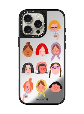 现货CASETiFY联名EGGPLANTS各自美丽手机壳适用苹果iPhone16Pro/Max/15/14/13/12Plus镜面磁吸保护套插画潮牌