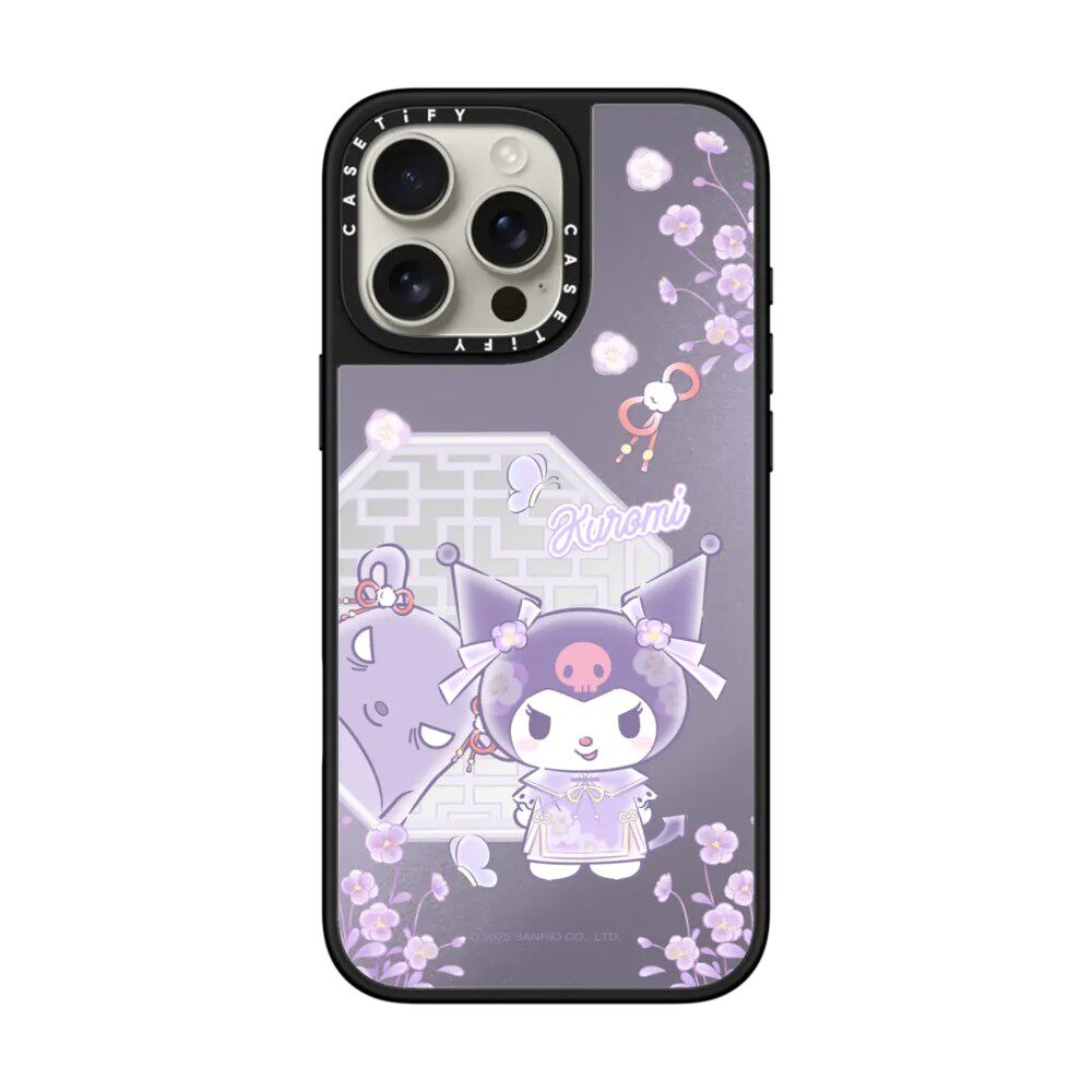 现货CASETiFY联名Sanrio紫意雅集酷洛米手机壳适用苹果iPhone16ProMax/15/14/13/12Plus镜面磁吸保护套三丽鸥