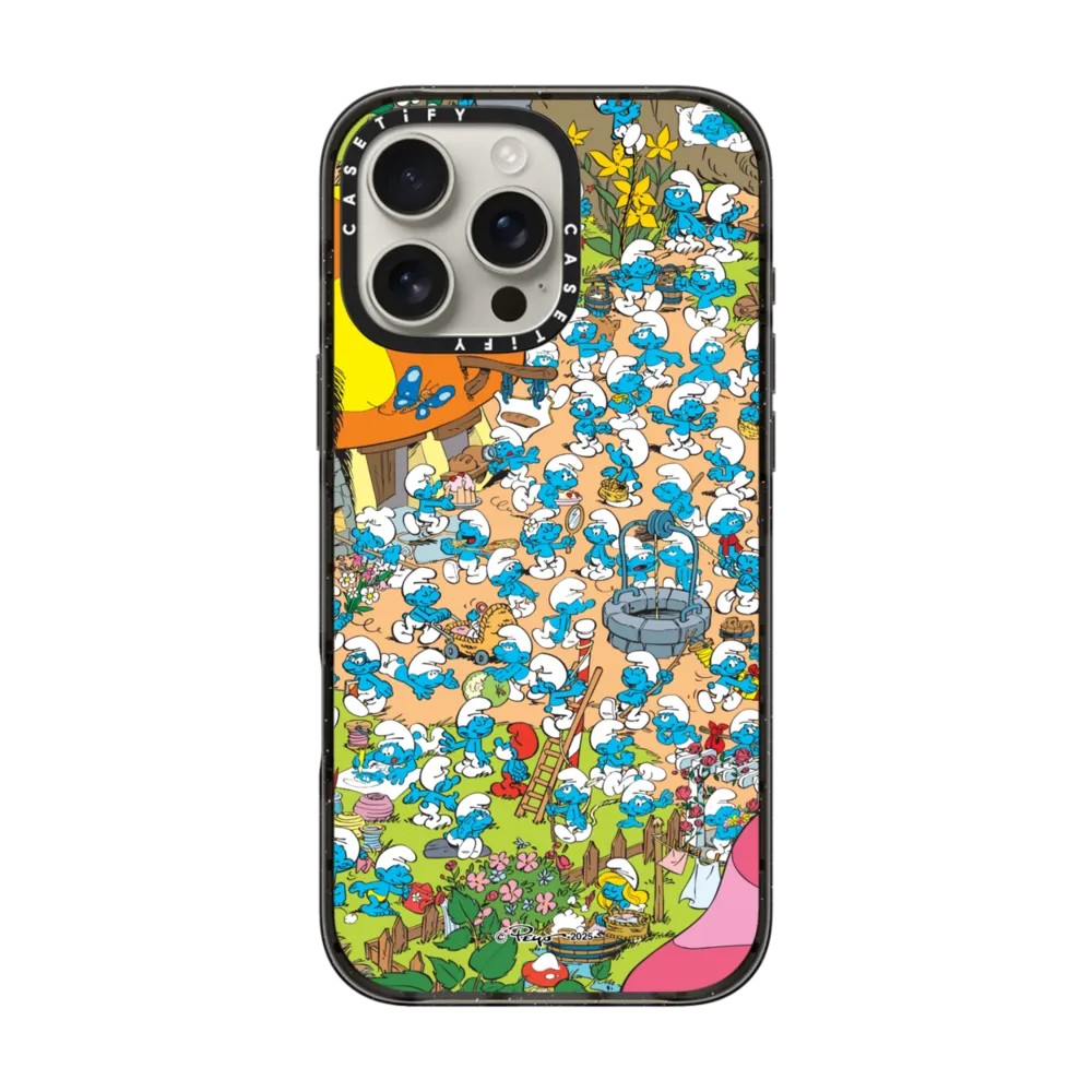 现货CASETiFY联名The Smurfs蓝精灵村庄手机壳适用苹果iPhone16ProMax/15/14/13/12Plus磁吸保护套动漫魔法潮