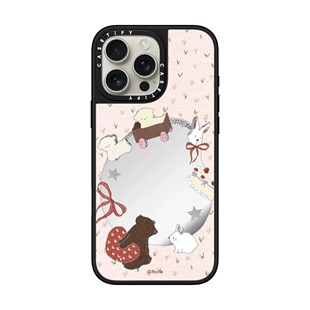 12Plus 现货CASETiFY联名艺术家Roria甜心火车适用苹果iPhone16ProMax Mini镜面磁吸手机壳动物治愈