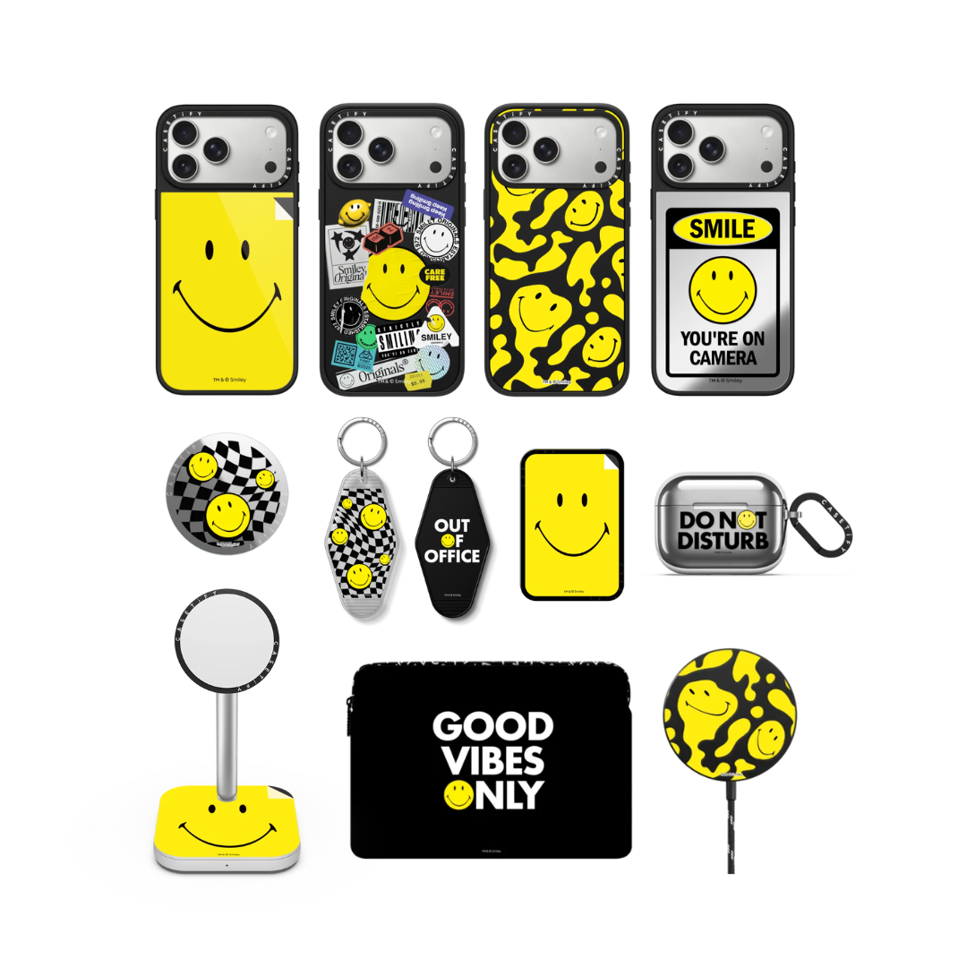 现货CASETiFY联名Smiley®微笑脸手机壳适用苹果iPhone17ProMax/Air/16/15/14/13Plus磁吸保护套卡通时尚潮牌