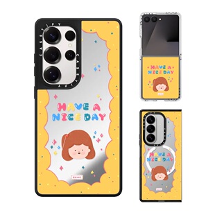 现货CASETiFY艺术家KWONI的祝福手机壳适用samsung三星S25/24Ultra+Z Flip/Fold7/6/5镜面磁吸保护套防摔潮牌