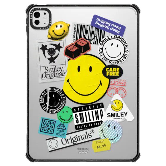 CASETiFY联名Smiley&reg;平板电脑保护套适用苹果iPad10.9Pro13/12.9/11寸Air4/5代M2/3/4壳mini6时尚微笑标潮牌