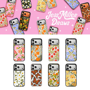 现货CASETiFY艺术家联名Jess Miller Draws植物丛林适用苹果iPhone17ProMax磁吸手机壳16 13保护套潮牌