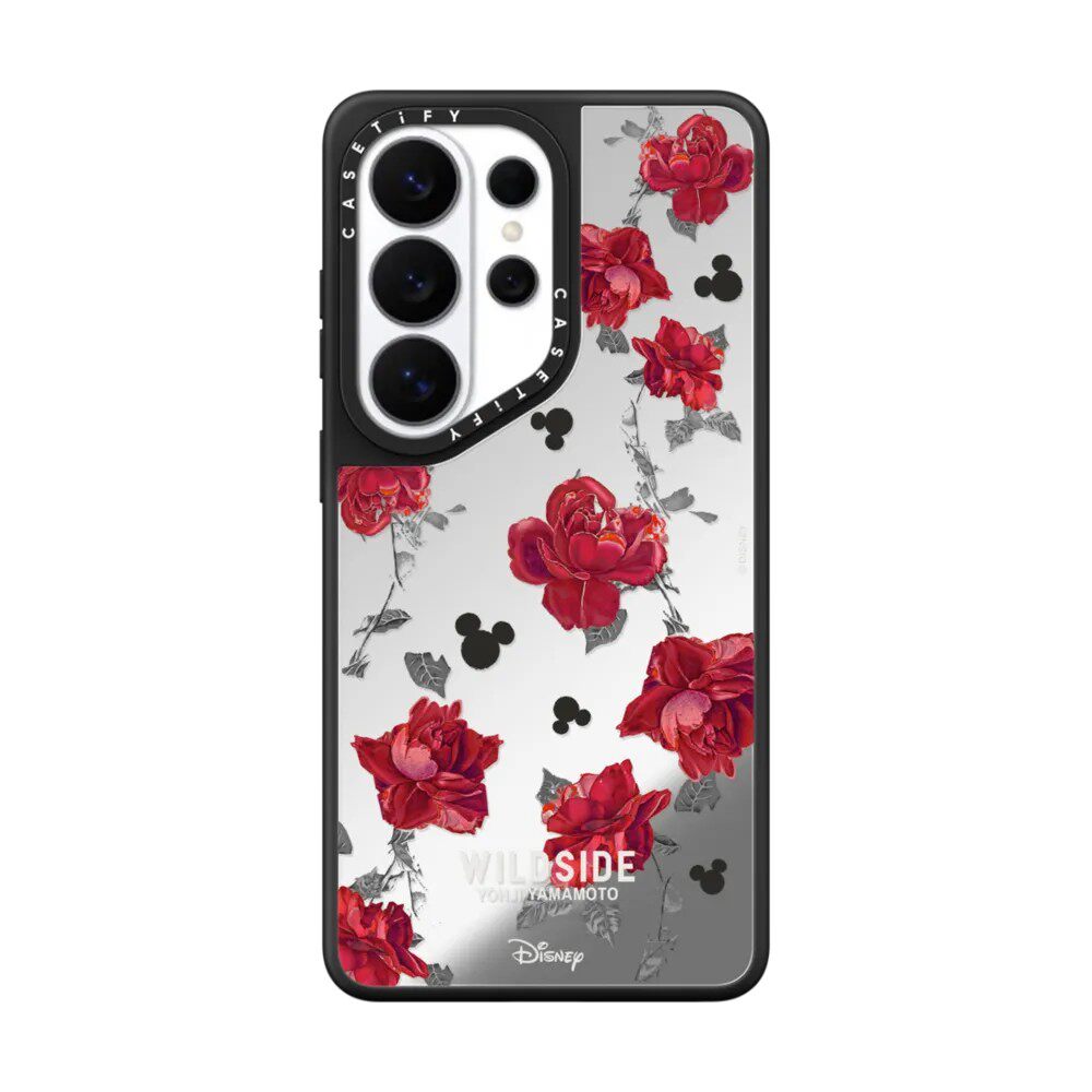 WILDSIDE迪士尼特别版CASETiFY米老鼠和玫瑰图手机壳适用samsung三星S26/25/24Ultra+镜面磁吸保护套防摔潮牌