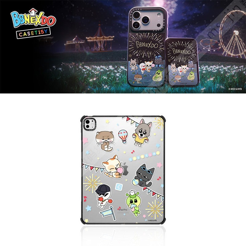 CASETiFY联名BBNEXDO贴纸平板电脑保护套适用苹果iPad10.9Pro13/12.9/11寸Air4/5代M2/3/4壳mini6卡通时尚潮