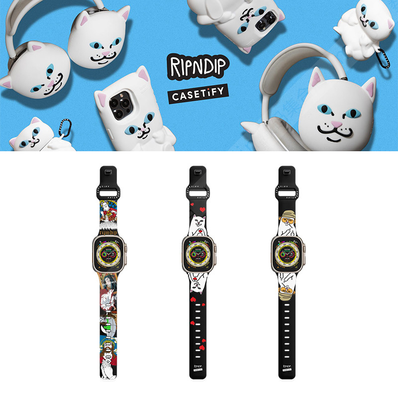 CASETiFY联名RIPNDIP中指猫手表腕带适用苹果AppleWatch限量潮牌