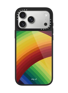 现货CASETiFY艺术家Ay-O彩虹弧手机壳适用苹果iPhone17ProMax/Air/16/15/14/13Plus磁吸保护套防摔时尚奢潮牌