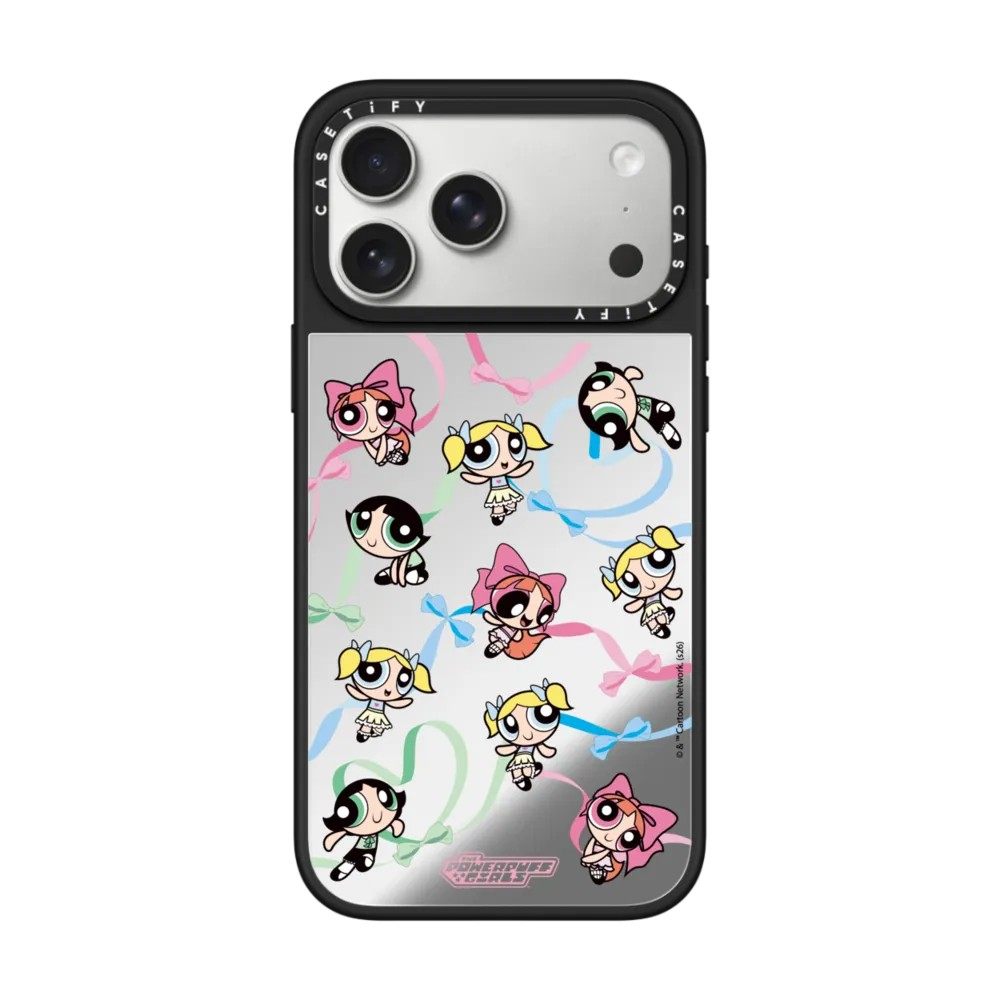 现货CASETiFY联名飞天小女警丝带手机壳适用苹果iPhone17ProMax/Air/16/15/14/13Plus镜面磁吸保护套卡通潮牌