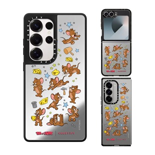 现货CASETiFY联名猫和老鼠Tom and Jerry杰瑞图案手机壳适用samsung三星S25/24Ultra+Z Flip/Fold6/5保护套潮