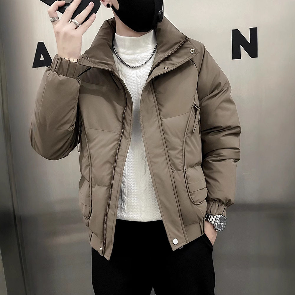 加厚棉衣男冬季外套潮牌痞帅羽绒棉服2026冬装短款立领黑色棉袄