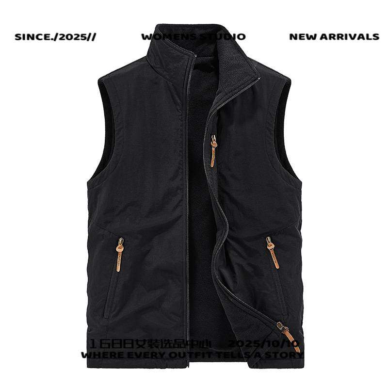 卡多西冲锋衣秋冬新款加绒马甲男土外套户外休闲背心摄影钓鱼双面,男装,常规马甲,淘宝优惠券,粉丝福利购,淘宝优惠卷