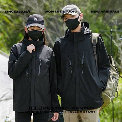 泉州卡多希冲锋衣女士同款冲锋衣女三合一冲锋衣男羽绒内胆两件套