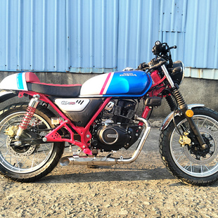 适用CGX150斜尾排气管 五羊本田cgx150鱼雷款烟囱哈雷vh款消声器