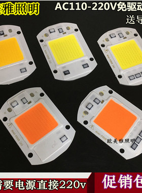 免驱动整流器电源30W50W集成led光源灯珠AC220V30W50WLED投光灯