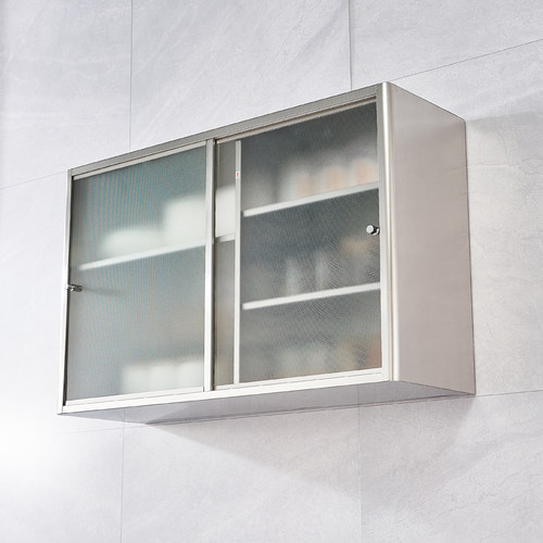 不锈钢吊柜不锈钢玻璃推拉门吊柜