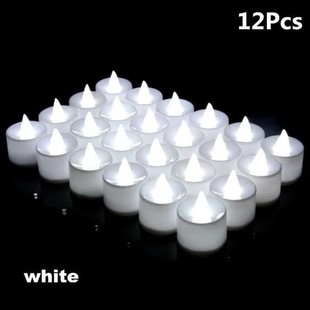 12/24/48Pcs Flameless LED Candles Lights Battery Powered Tea