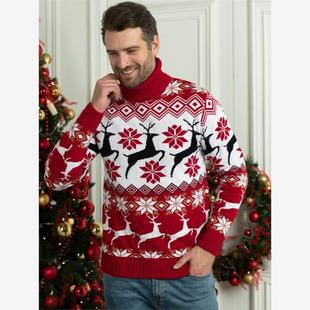 couple turtleneck Ugly Christmas Sweater for men Women tops