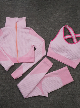 2/3PCS Seamless Women Yoga Set Workout Sportswear Gym Clothi