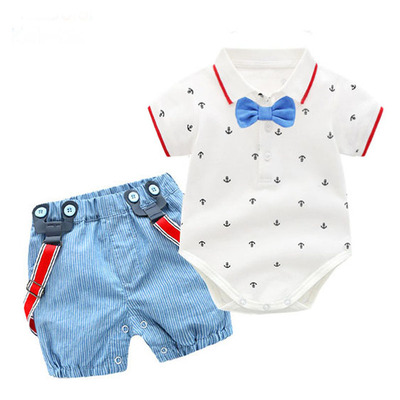 Baby Boy Clothes Summer Gentleman Birthday Suits Newborn Par