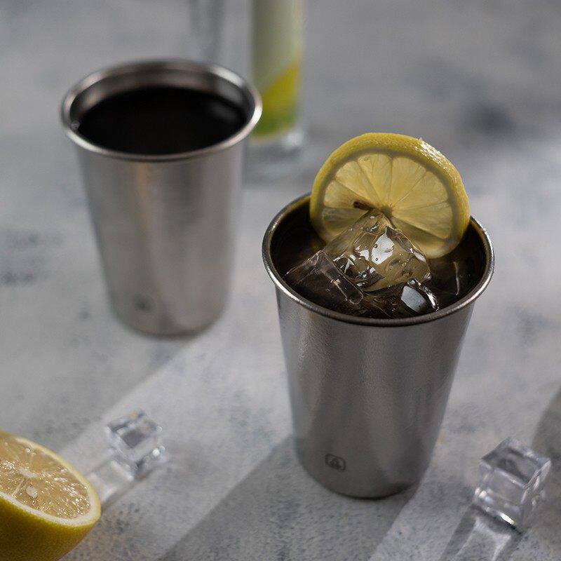 成事好物冯唐出品纯钛可乐宽口杯简约时尚家庭户外叠放饮料咖啡杯