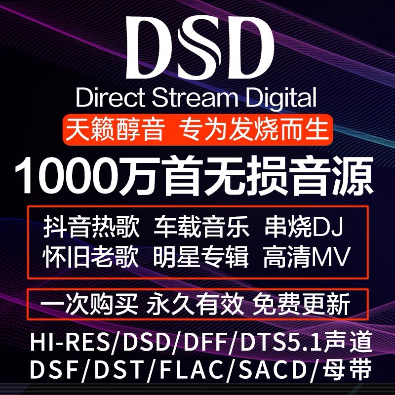 DSD无损音源免费下载音乐包车载WAV/FLAC高品质音乐mp3歌曲mv视频