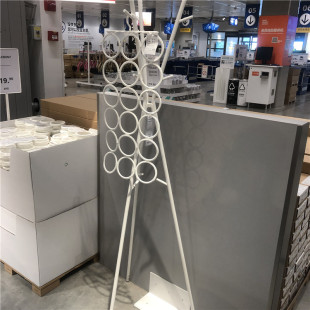 IKEA宜家 耶卡拉尔 衣帽架落地式衣架白色简约挂衣架