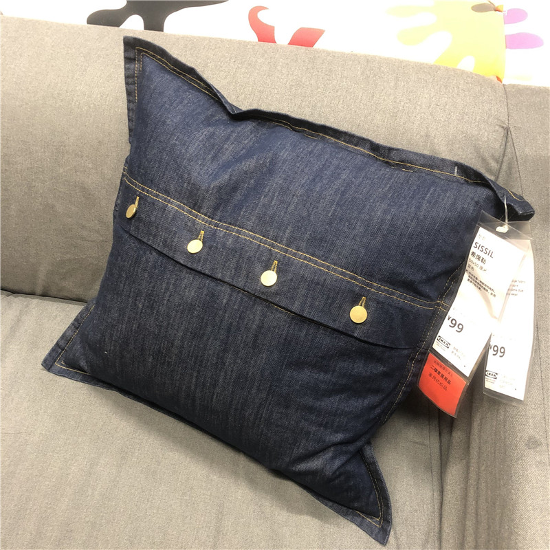 ikea宜家席勒牛仔布料厘米靠垫套