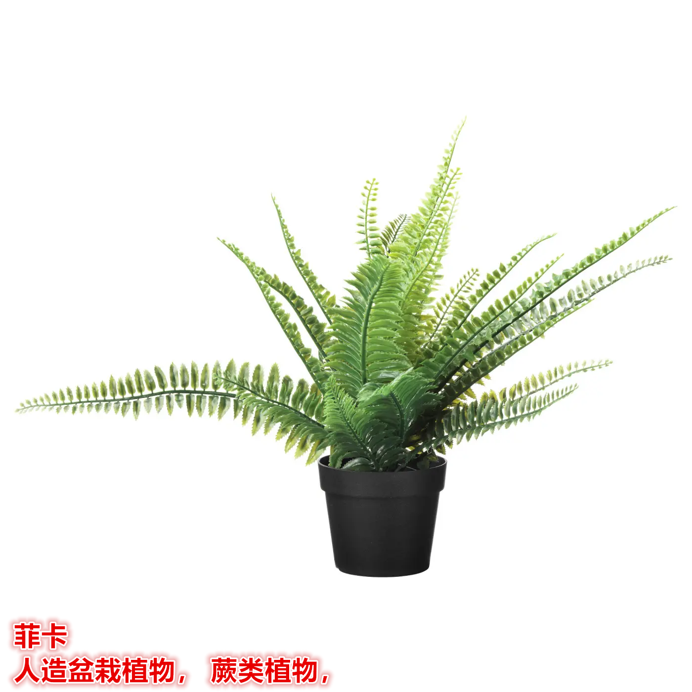 IKEA宜家 菲卡 人造盆栽植物仿真绿植 蕨类植物装饰假花绿色植物
