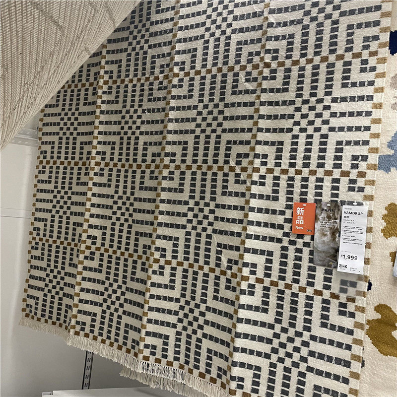 IKEA宜家手工制作羊毛材平织地毯