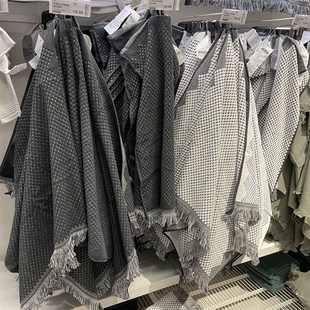 IKEA宜家 菲尔斯塔 浴巾毛巾纯棉中厚吸水擦脸擦身巾提花编织式样